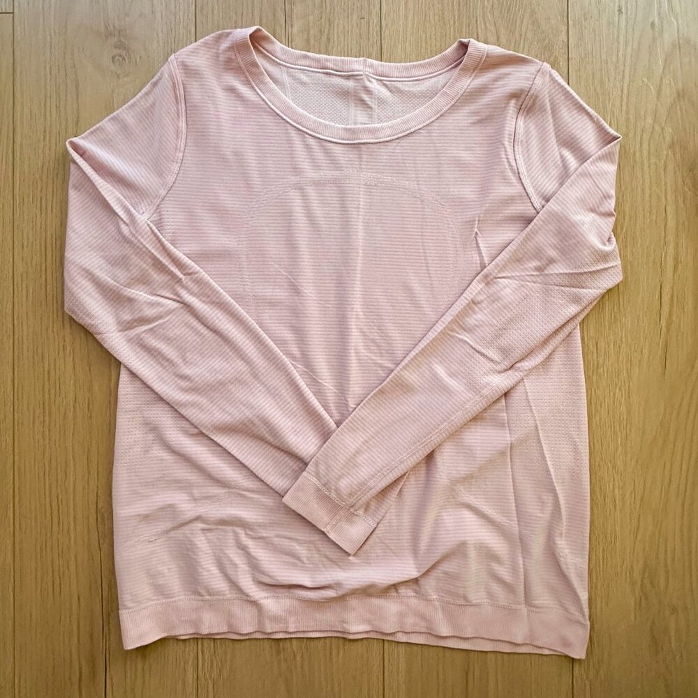 LULULEMON RUN SWIFTY TECH - WAIST LENGTH - BABY PINK - SZ 10